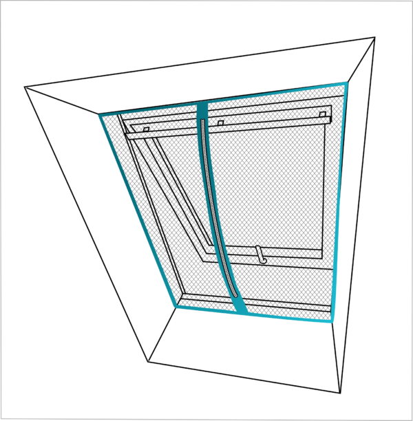croquis-hamac-fermture Moustiquaire à Fermeture